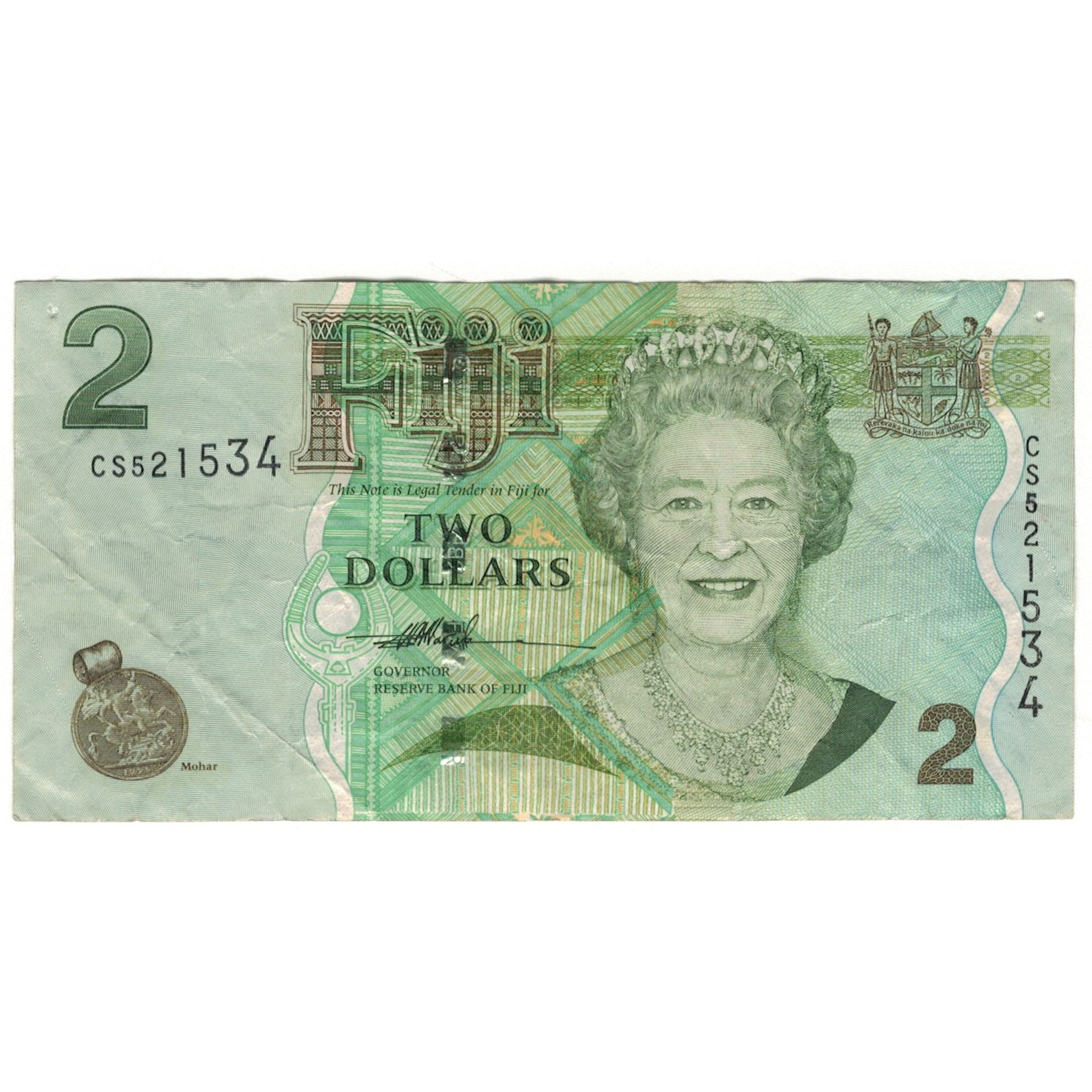 Banknote, Fiji, 2 Dollars, KM:96b, VF(20-25)