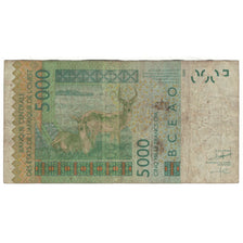 Banknote, West African States, 5000 Francs, 2003, KM:117Aa, VG(8-10)