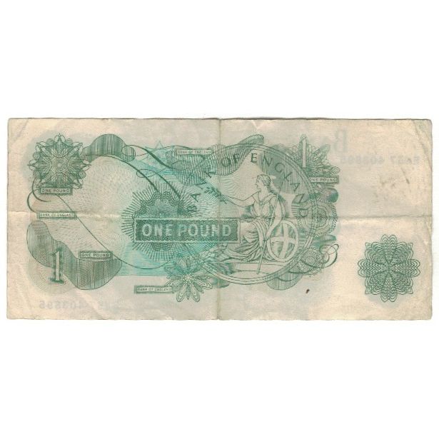 Banknote, Great Britain, 1 Pound, KM:374g, VF(20-25)