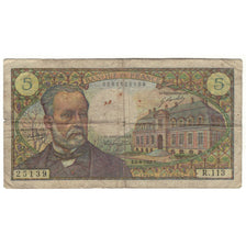 França, 5 Francs, Pasteur, 1969, R.113, VG(8-10), Fayette:61.11, KM:146b