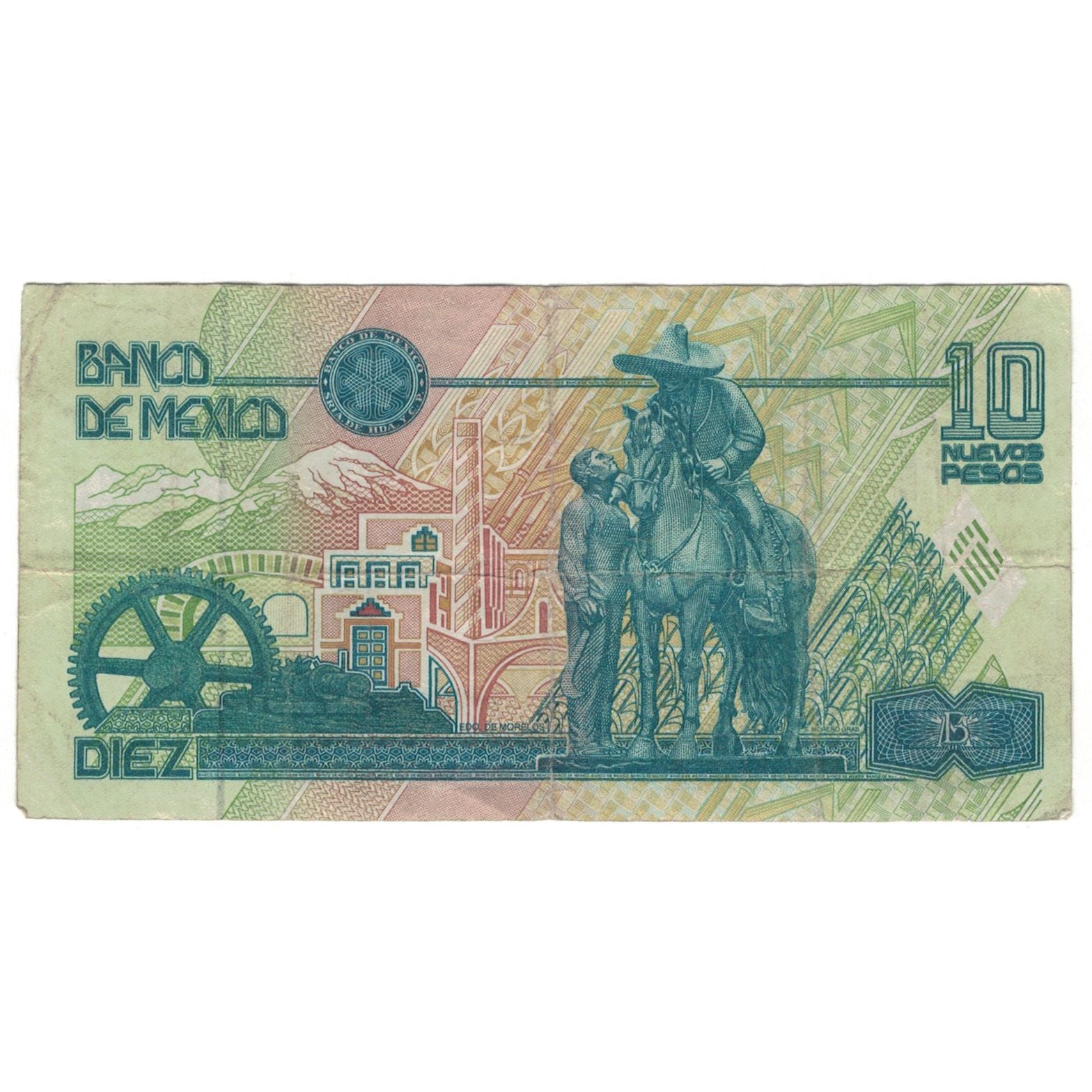 Banknote, Mexico, 10 Nuevos Pesos, 1992-12-10, KM:99, VF(20-25)