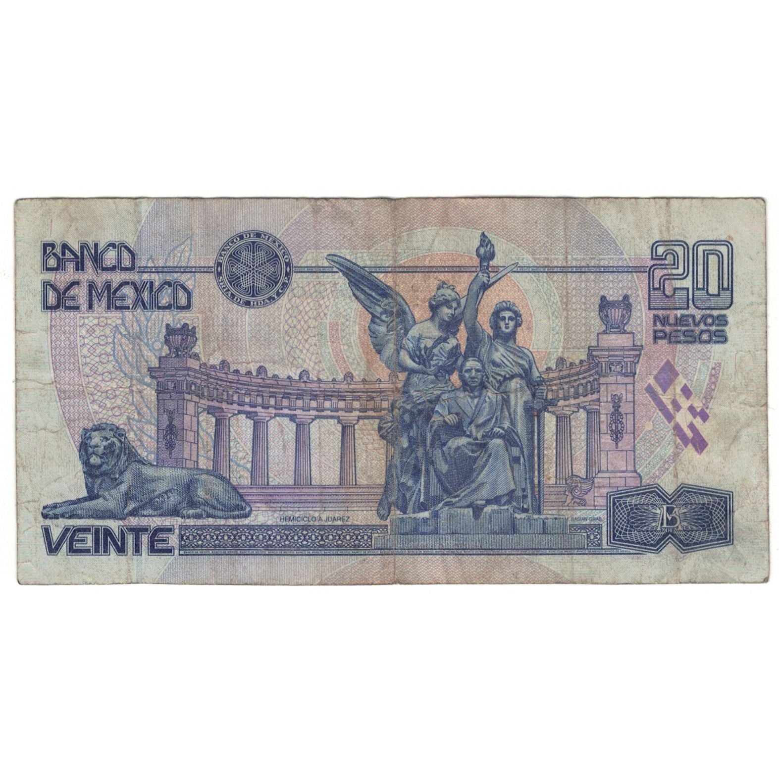 Banknote, Mexico, 20 Pesos, 1992, 1992, KM:116a, VG(8-10)