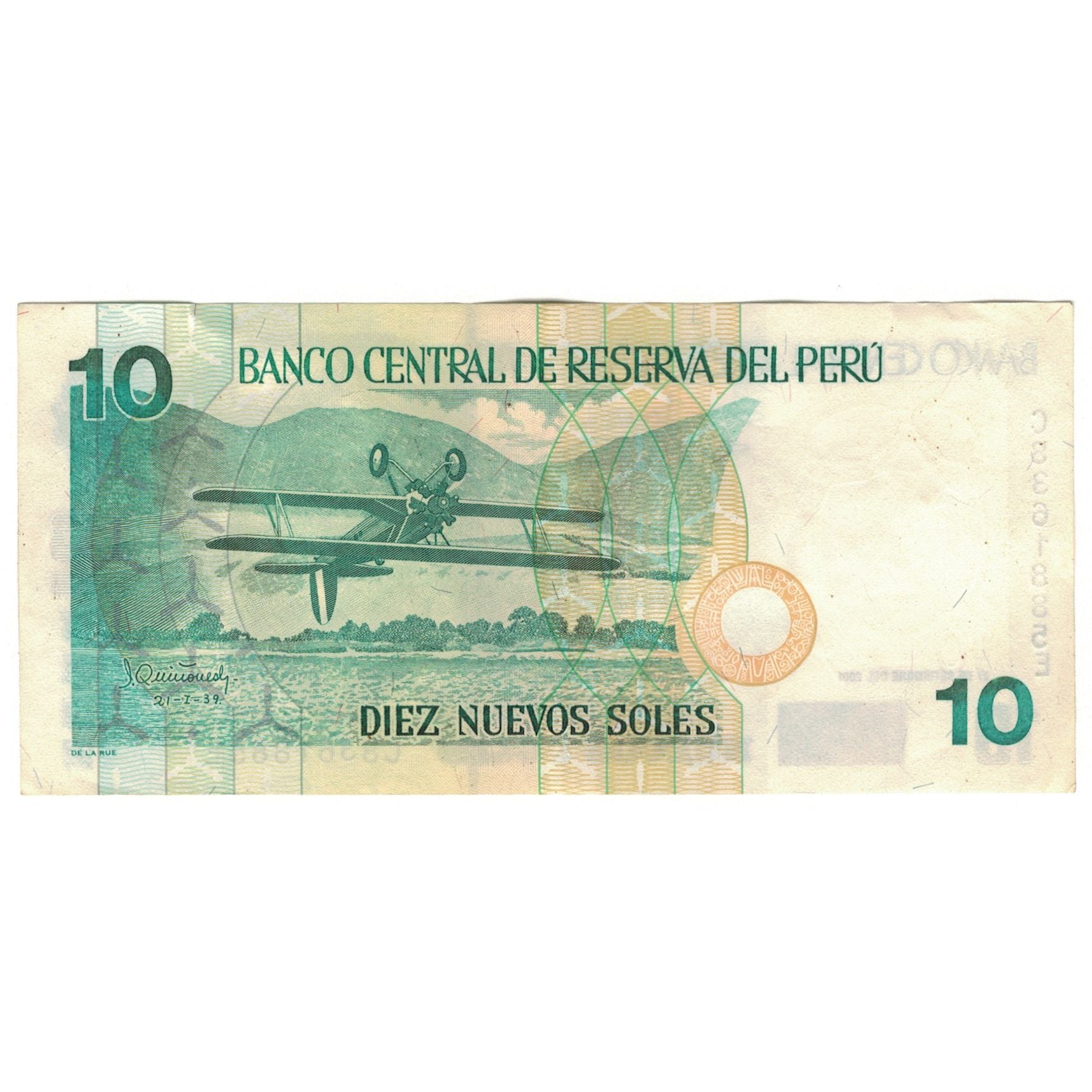 Banknote, Peru, 10 Nuevos Soles, 2001-09-27, KM:175, AU(55-58)