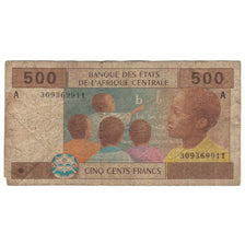 Banknote, Central African States, 500 Francs, 2002, KM:106T, VG(8-10)