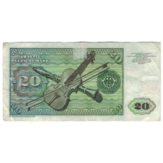 Banknote, GERMANY - FEDERAL REPUBLIC, 20 Deutsche Mark, 1980, 1980-01-02