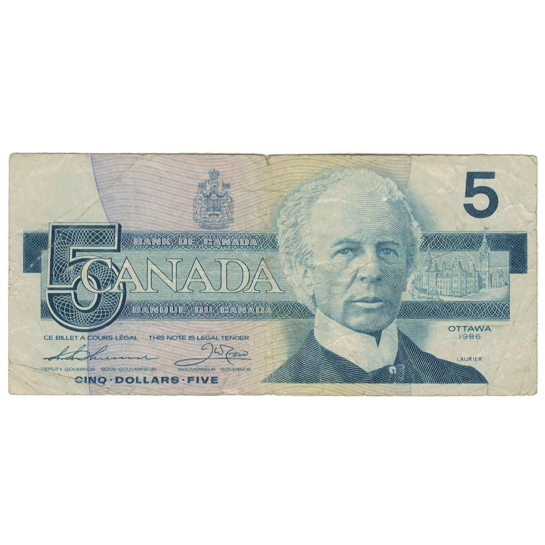 Banknote, Canada, 5 Dollars, 1986, KM:95b, VG(8-10)