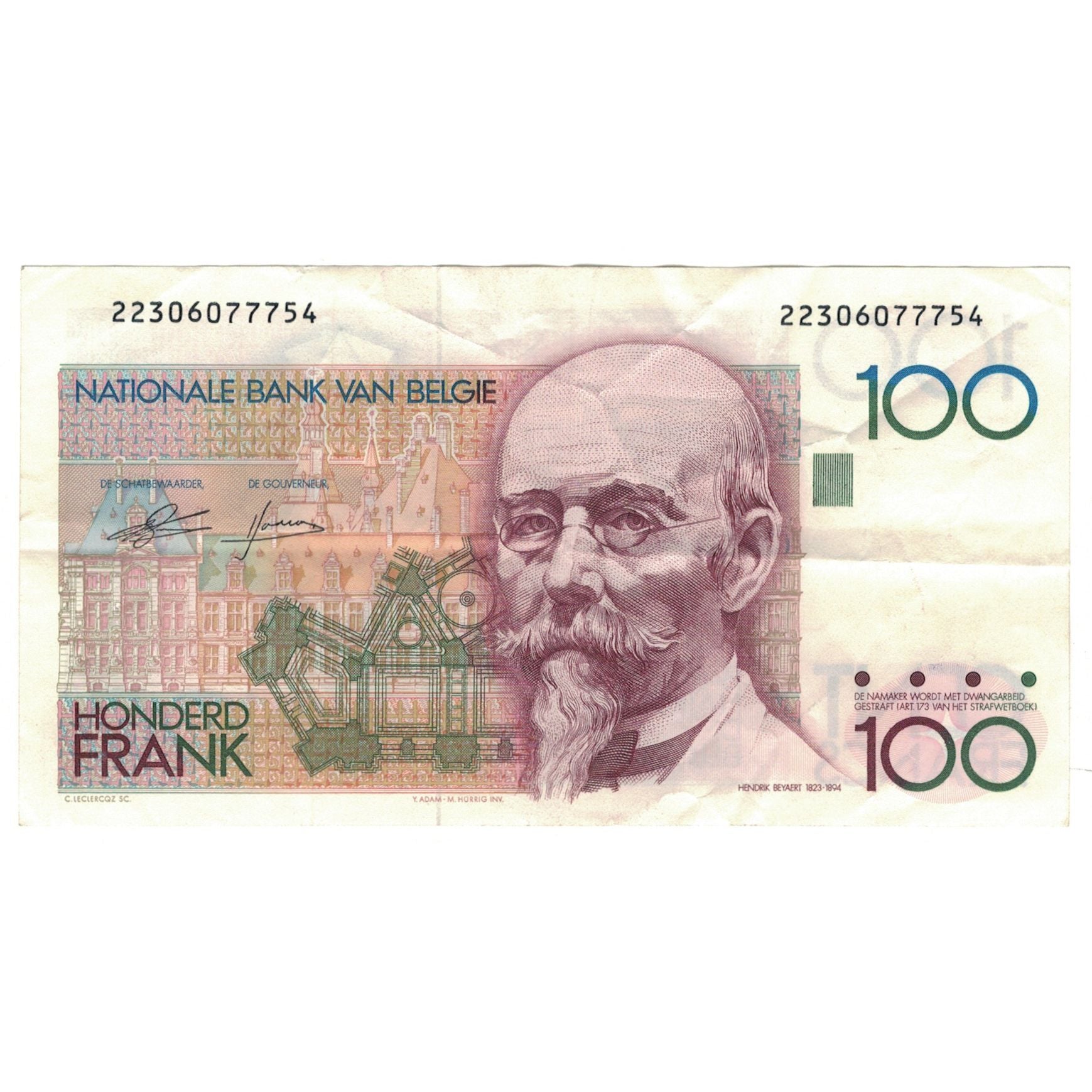 Banknote, Belgium, 100 Francs, KM:142a, EF(40-45)