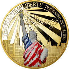 United States of America, Medal, The Statue of Liberty, MS(65-70), Copper Gilt