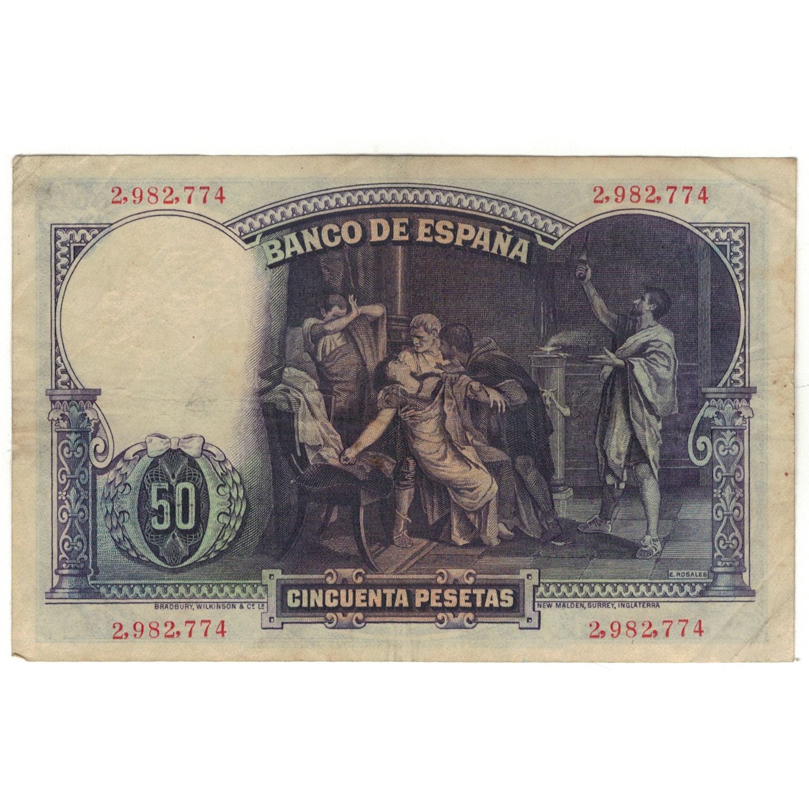 Banknote, Spain, 50 Pesetas, 1931, 1931-04-25, KM:82, VF(20-25)