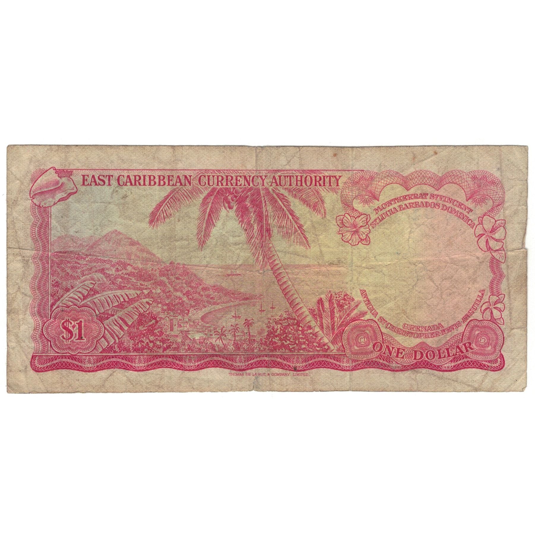 Banknote, East Caribbean States, 1 Dollar, KM:13c, VG(8-10)