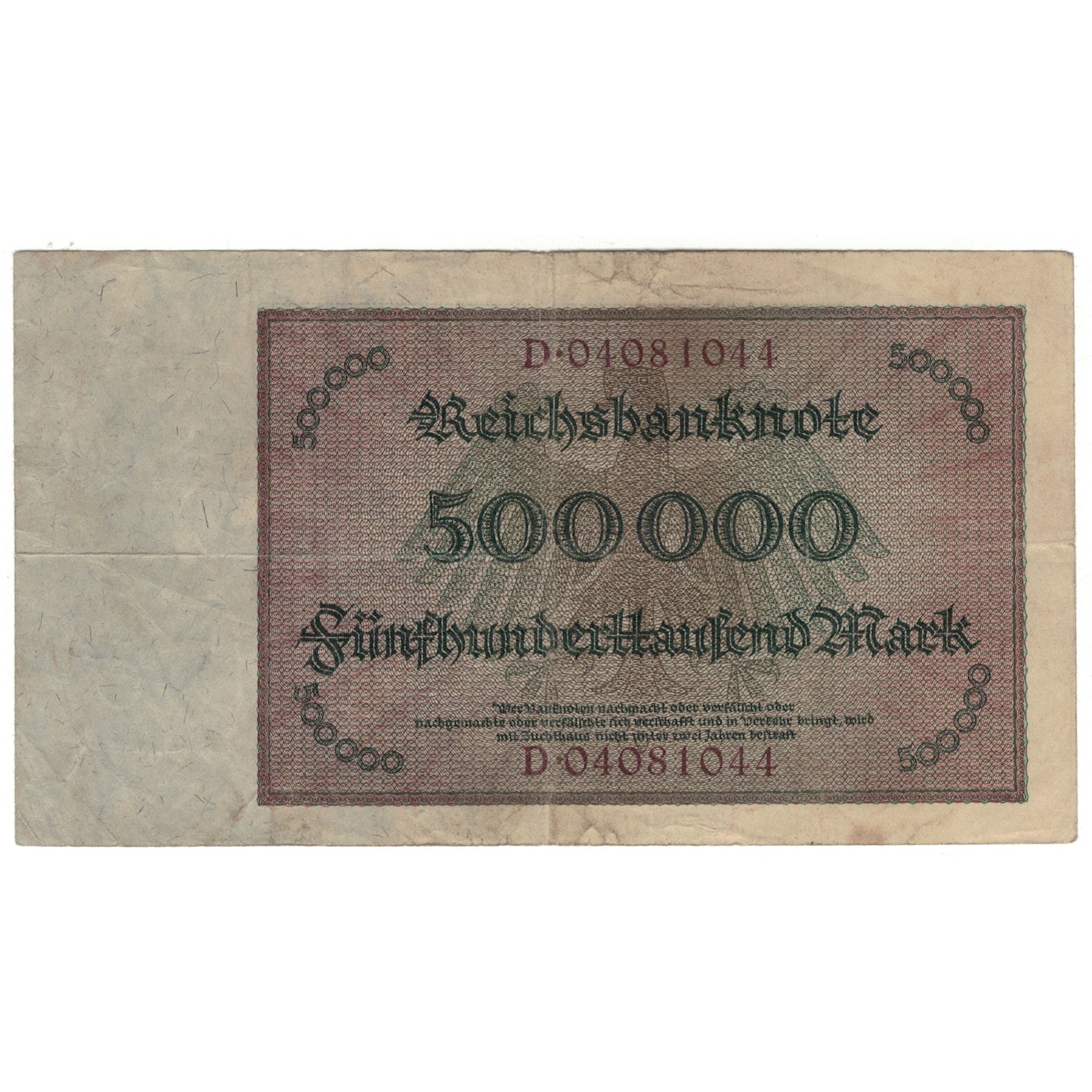 Banknot, Niemcy, 500,000 Mark, 1923, 1923-05-01, KM:88a, VF(20-25)