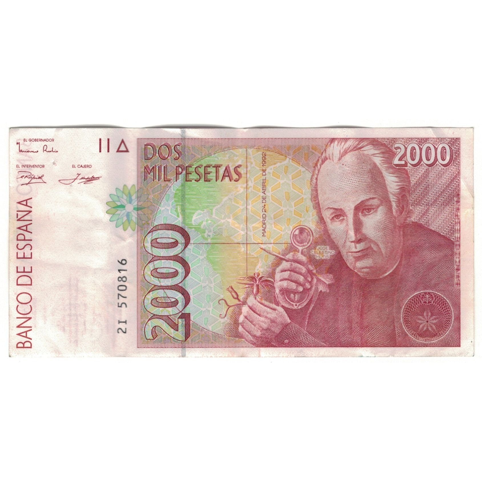 Banknote, Spain, 2000 Pesetas, 1992, KM:162, VF(20-25)