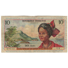 Banknote, French Antilles, 10 Francs, KM:8b, VF(20-25)