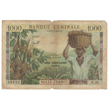 Banknote, Cameroon, 1000 Francs, 1962, KM:12a, VG(8-10)