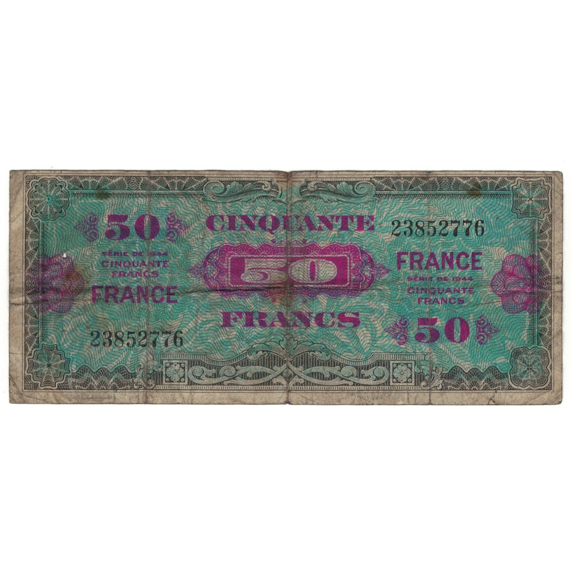 Frankrijk, 50 Francs, 1944, 23852776, AB, Fayette:VF24.01, KM:117a