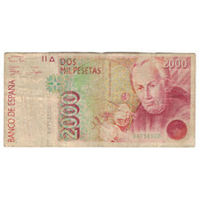 Banknote, Spain, 2000 Pesetas, 1992, 1992-04-24, KM:162, VG(8-10)