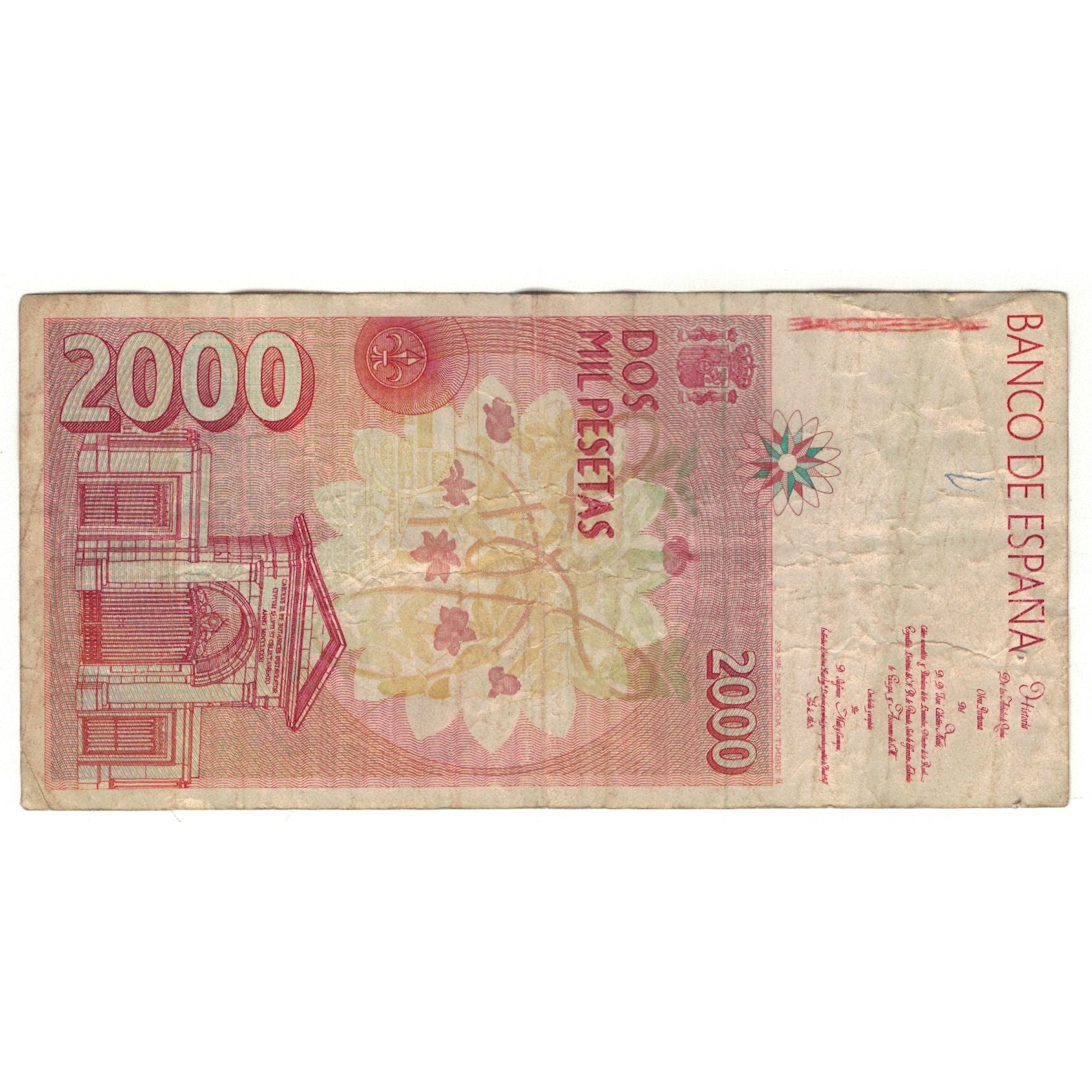 Banknote, Spain, 2000 Pesetas, 1992, 1992-04-24, KM:162, VG(8-10)