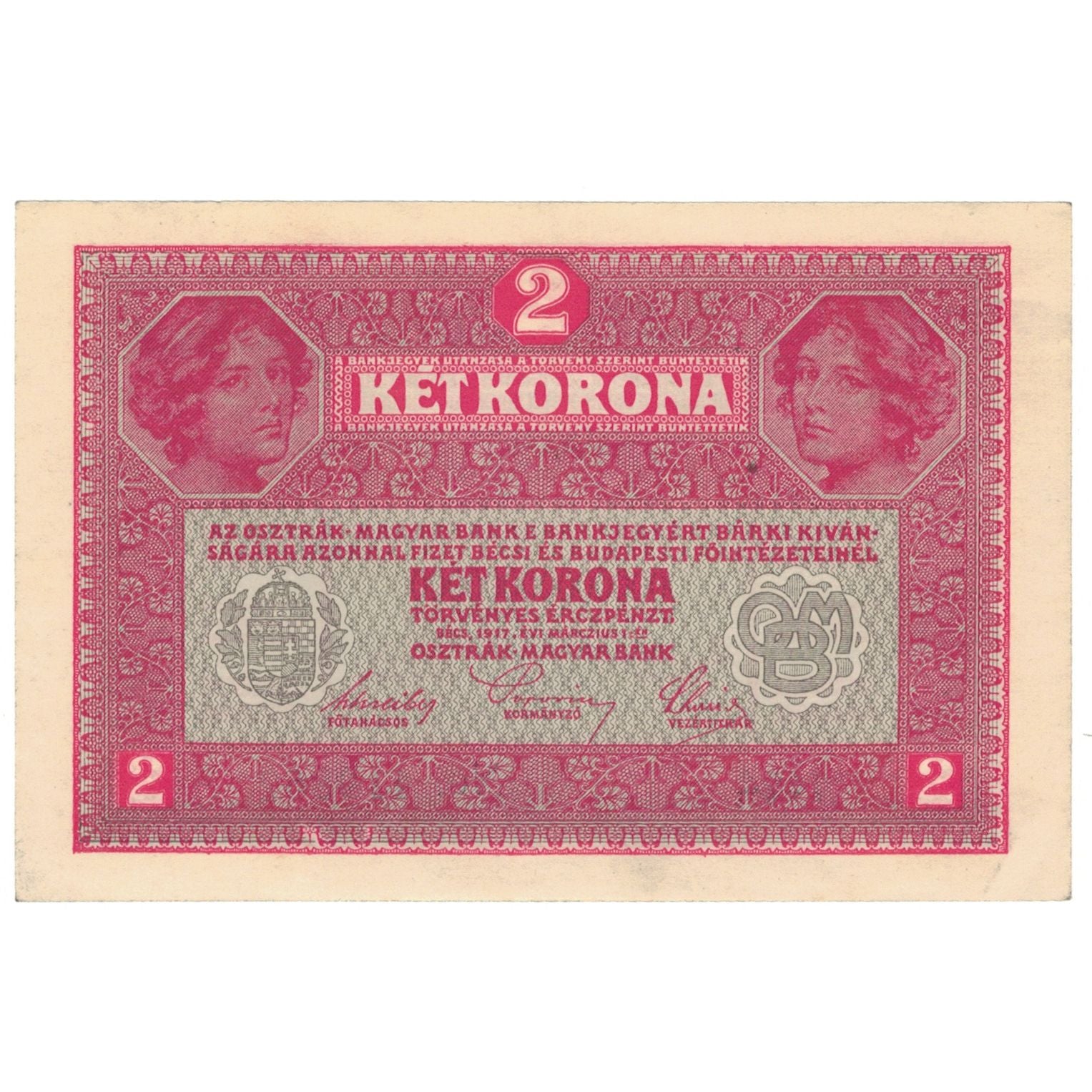 Banknote, Hungary, 2 Korona, 1920, 1920-01-01, KM:58, UNC(65-70)