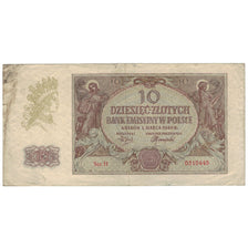 Banknote, Poland, 10 Zlotych, 1940, 1940-03-01, KM:94, VF(20-25)