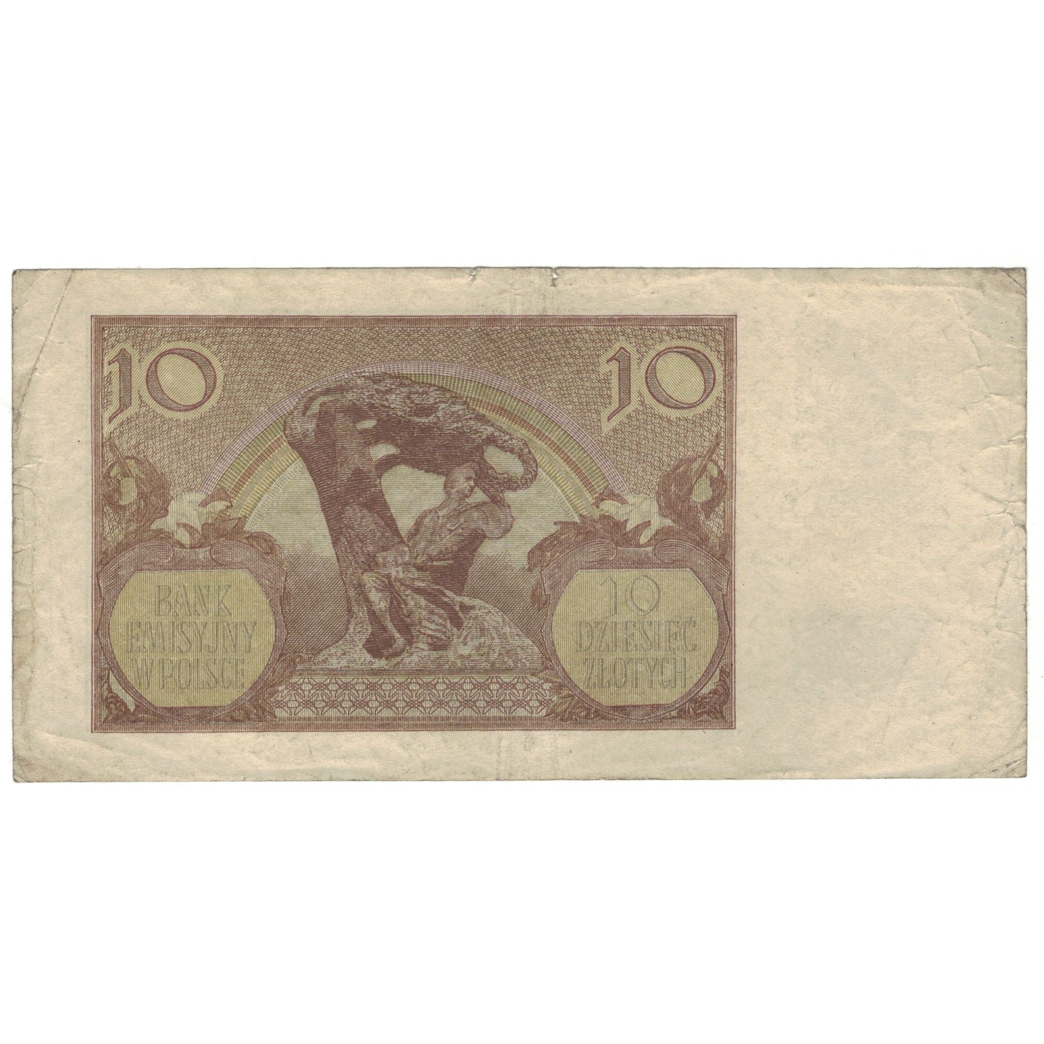 Banknote, Poland, 10 Zlotych, 1940, 1940-03-01, KM:94, VF(20-25)