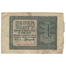 Banconote, Polonia, 1 Zloty, 1941, 1941-08-01, KM:99, B