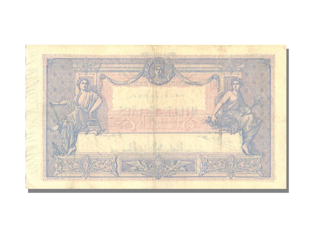 France, 1000 Francs, 1 000 F 1889-1926 ''Bleu et Rose'', 1926, KM #67j,...
