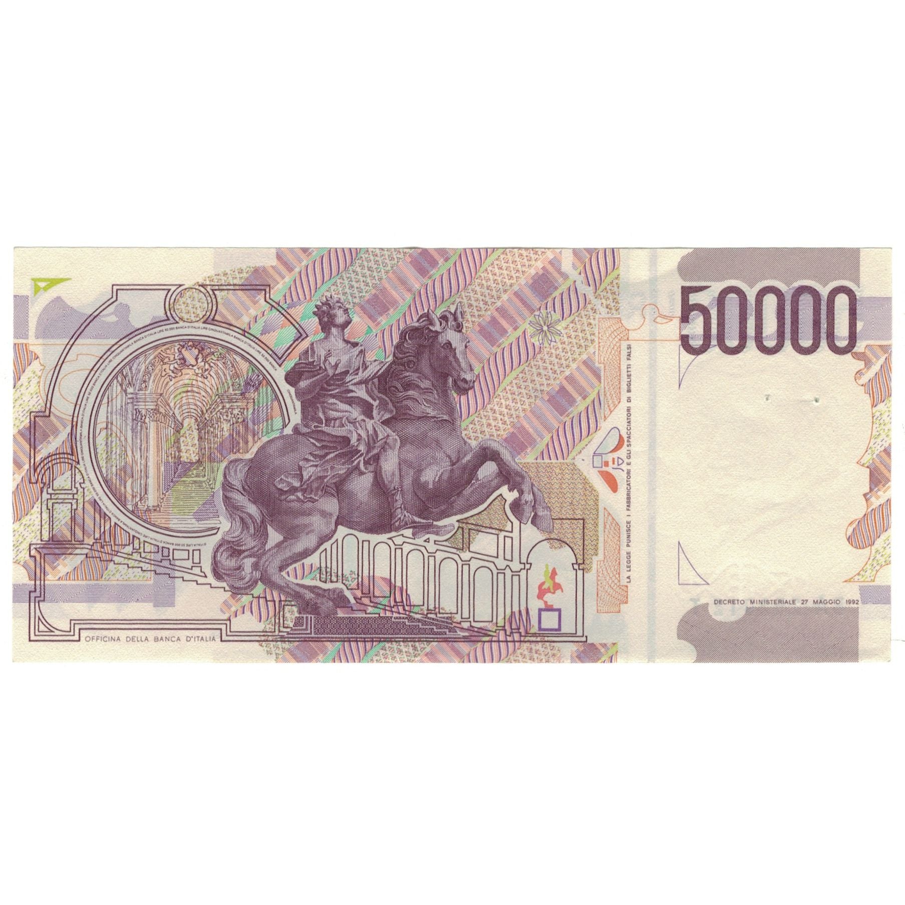 Banknote, Italy, 50,000 Lire, 1992, 1992-05-27, KM:116c, AU(55-58)