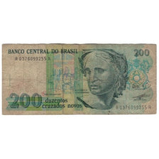 Banknote, Brazil, 200 Cruzados Novos, KM:221a, VG(8-10)