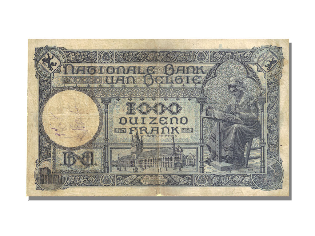 Belgium, 1000 Francs, 1926, 1926-06-25, VF(30-35), 249R869