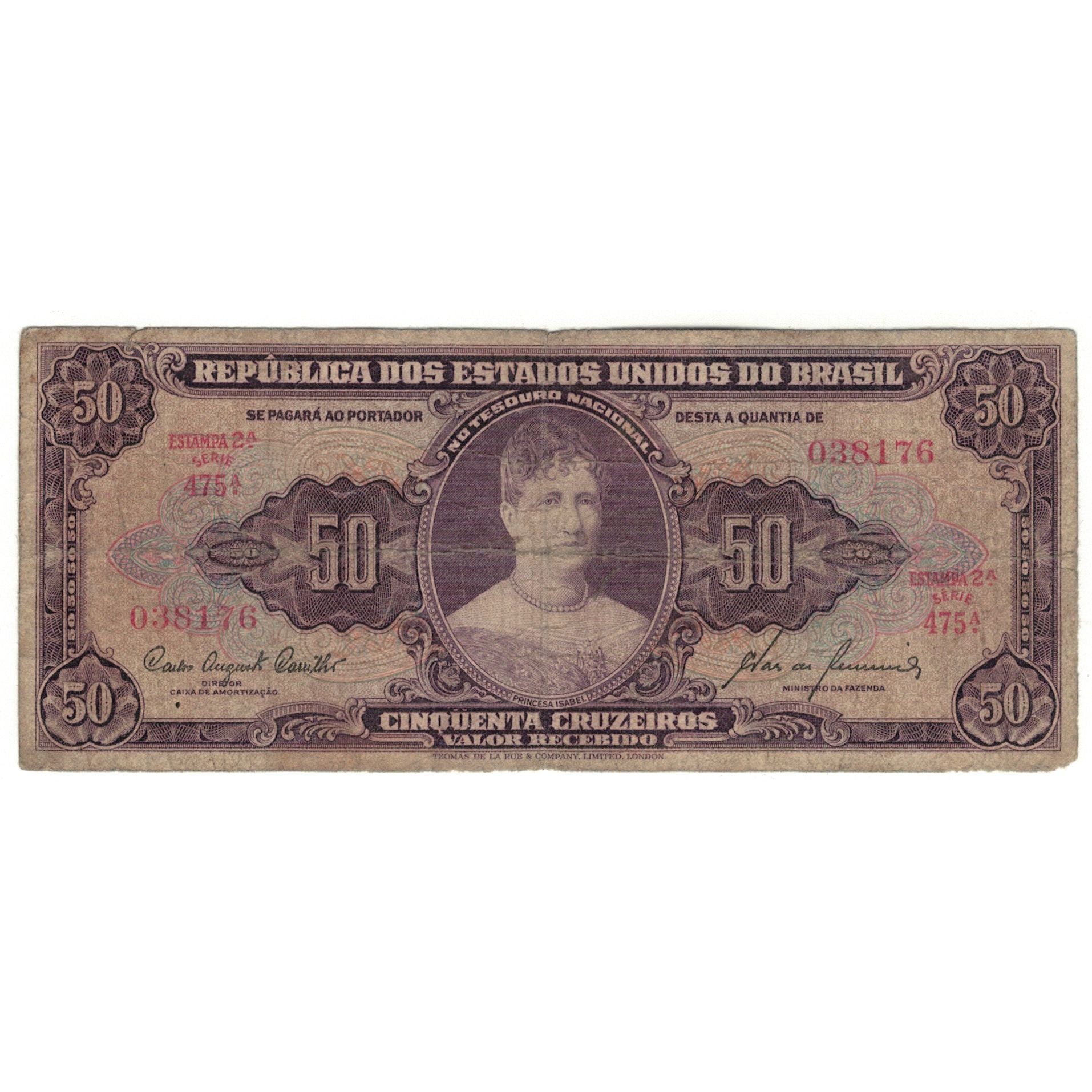 Banconote, Brasile, 50 Cruzeiros, KM:169a, B