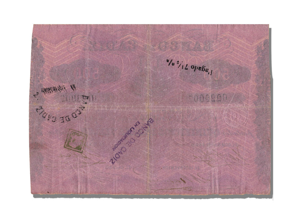 Billete, 500 Reales De Vellón, España, EBC