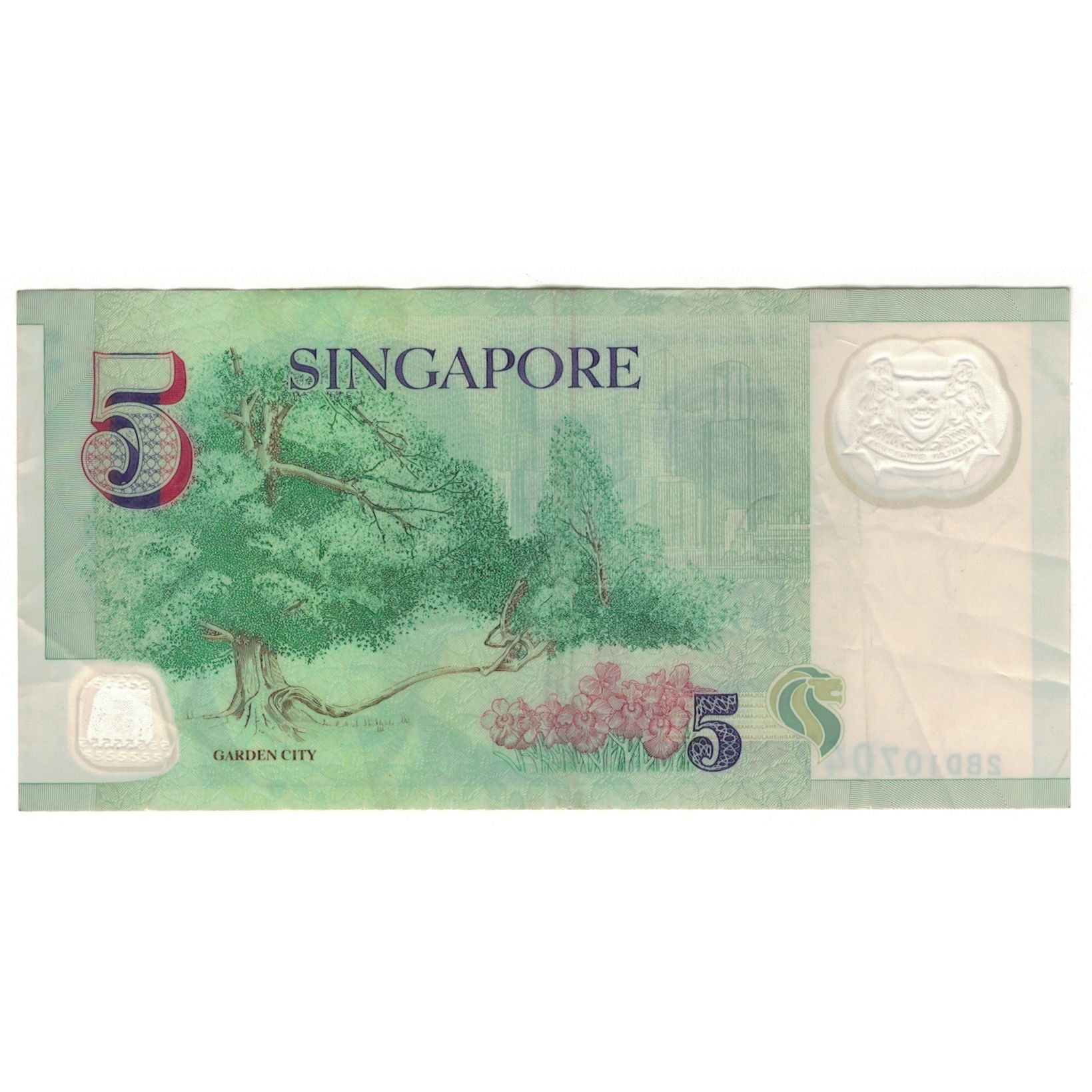 Geldschein, Singapur, 5 Dollars, 2005, KM:47, SS