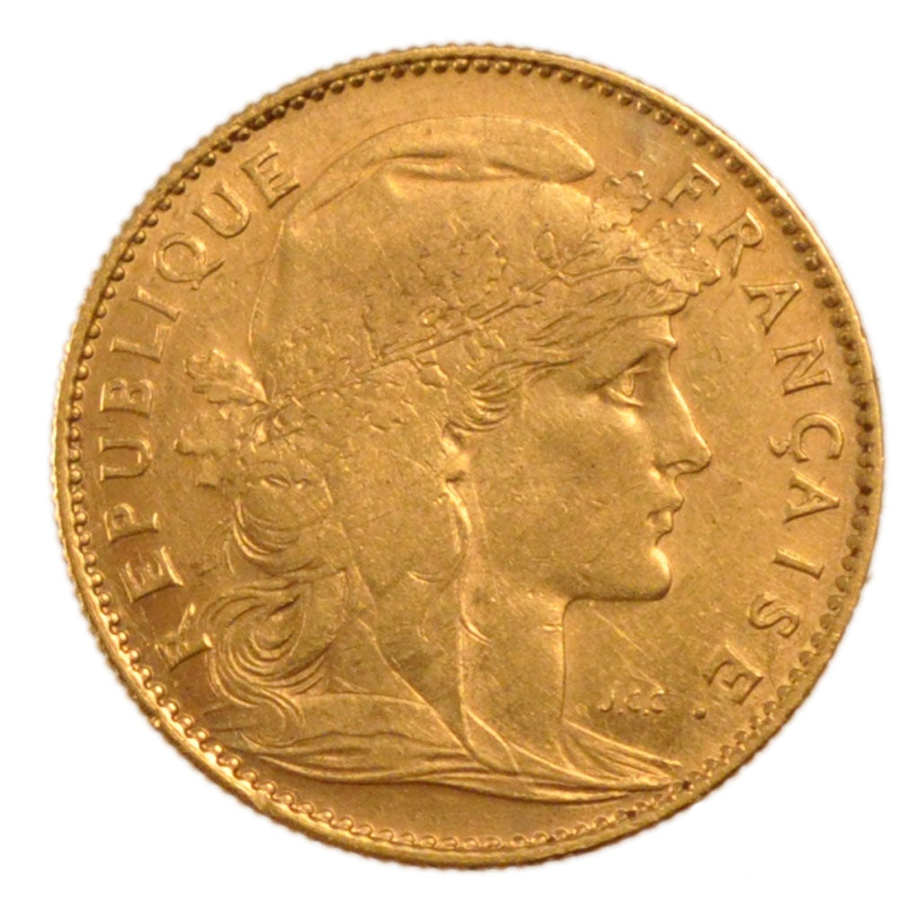 FRANCE, Marianne, 10 Francs, 1901, Paris, AU(50-53), Gold, Gadoury #1017, 3.30