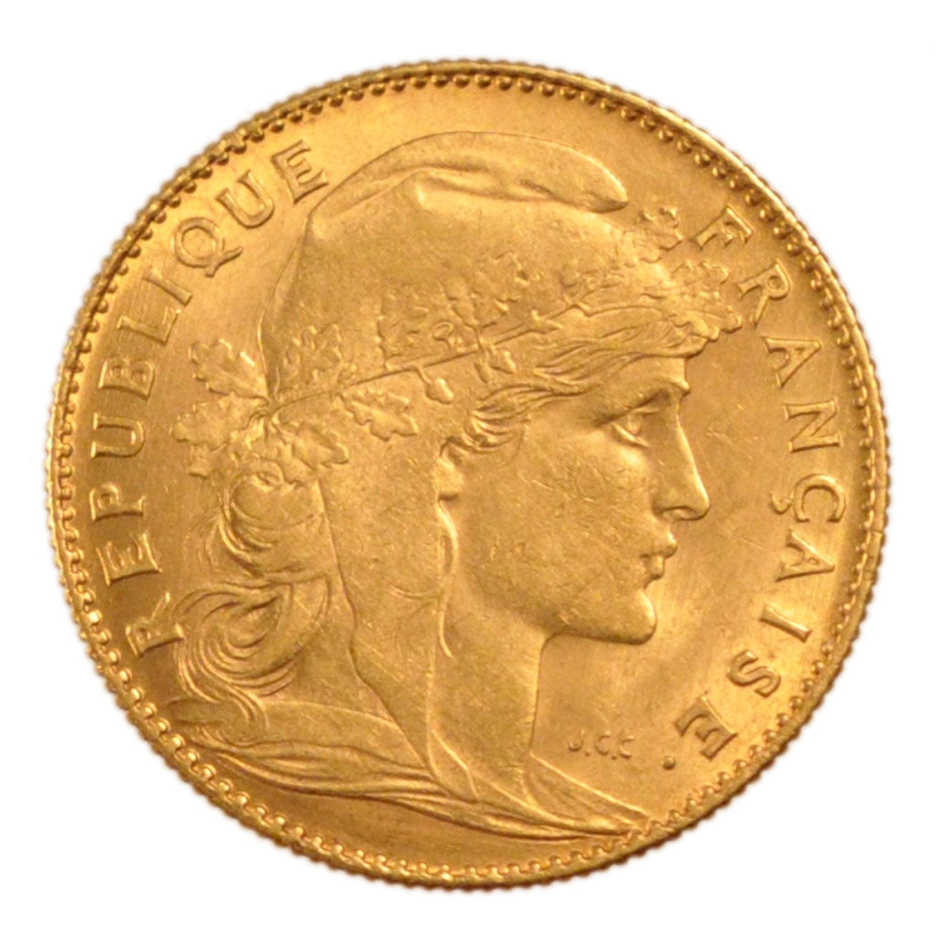 FRANCE, Marianne, 10 Francs, 1912, Paris, AU(50-53), Gold, Gadoury #1017, 3.20