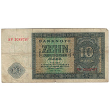 Biljet, Duitse Democratische Republiek, 10 Deutsche Mark, 1948, KM:12a, B