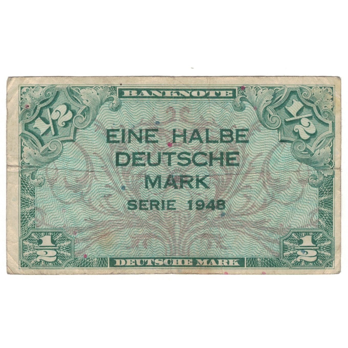 Billet, République fédérale allemande, 1/2 Deutsche Mark, 1948, KM:1a, B