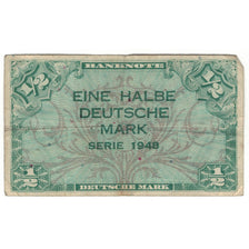 Banknote, GERMANY - FEDERAL REPUBLIC, 1/2 Deutsche Mark, 1948, KM:1a, VG(8-10)