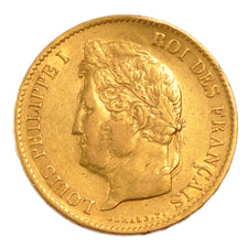 FRANCE, Louis-Philippe, 40 Francs, 1837, Paris, EF(40-45), Gold, Gadoury #1106,.