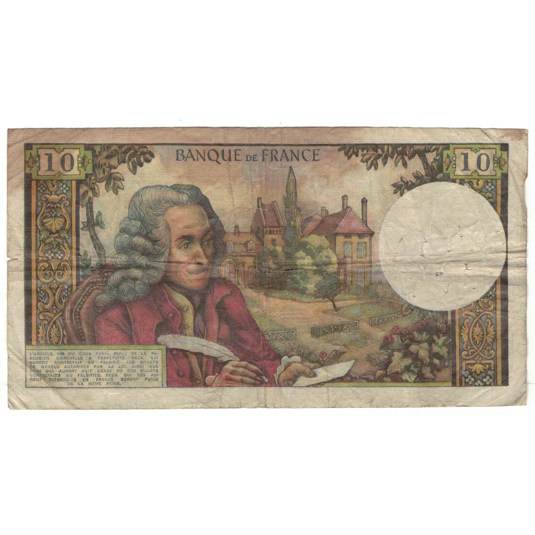 Francia, 10 Francs, Voltaire, 1972, G.755, RC, Fayette:62.55, KM:147d