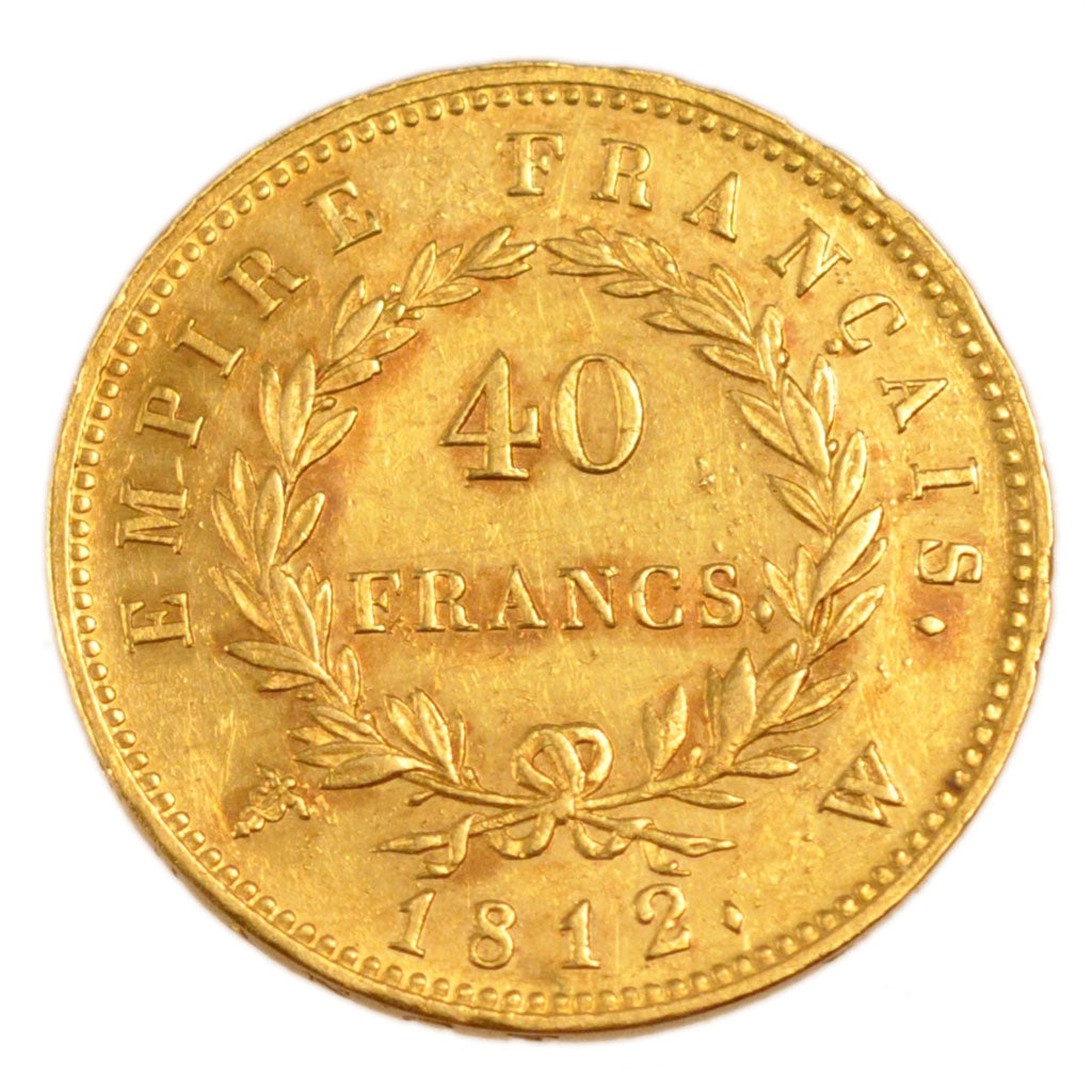 FRANCE, 40 Francs, 1812, Lille, AU(50-53), Gold, Gadoury #1084, 12.90