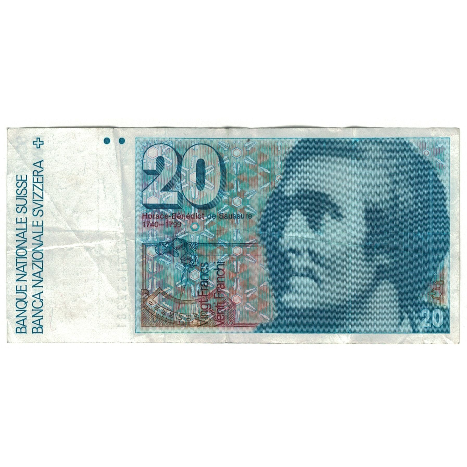 Banconote, Svizzera, 20 Franken, KM:55e, MB