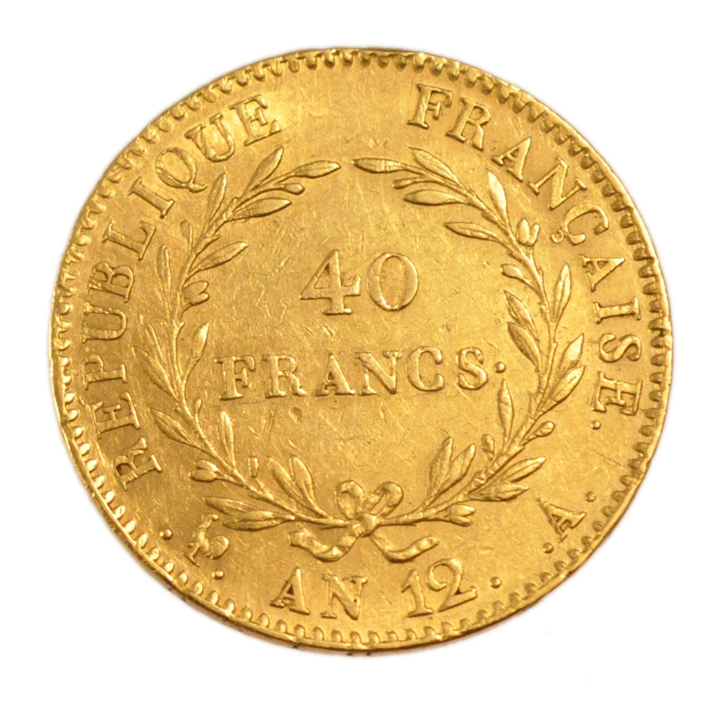 FRANCE, Napoléon I, 40 Francs, 1804, Paris, AU(50-53), Gold, Gadoury #1080, 1...
