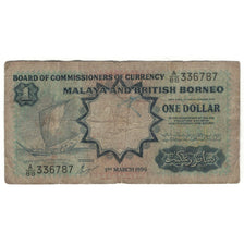Billet, Malaisie et Bornéo britannique, 1 Dollar, 1959, 1959-03-01, KM:8a, B