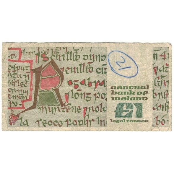 Banknote, Ireland - Republic, 1 Pound, 1986-02-12, KM:70c, VF(20-25)