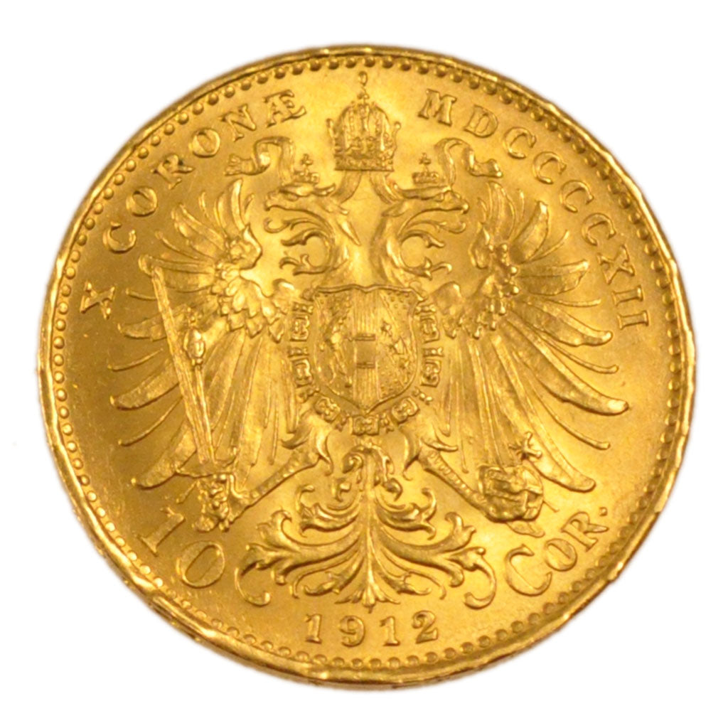 Austria, 10 Corona, 1912, KM #2816, MS(60-62), Gold, 19, 3.30