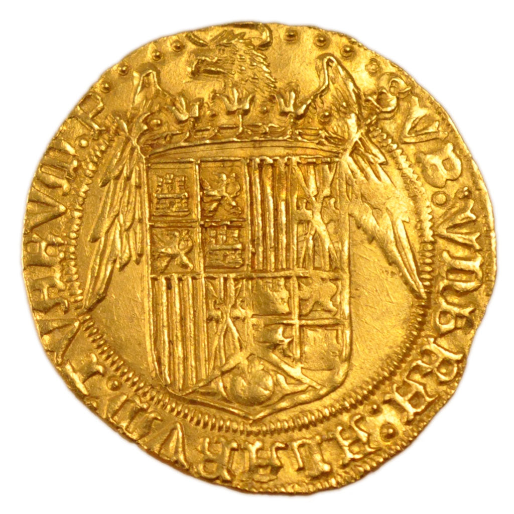 Spain, Double Excellentes, Sevilla, MS(60-62), Gold, 7.00