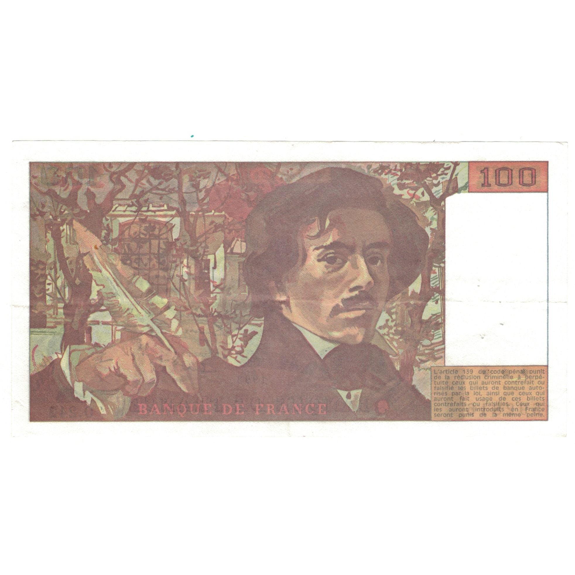 Francia, 100 Francs, Delacroix, 1993, O.242, SPL-, Fayette:69bis.8, KM:154g