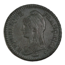 Francia, Dupré, Decime, 1796, Paris, BB+, Bronzo, Gadoury:186