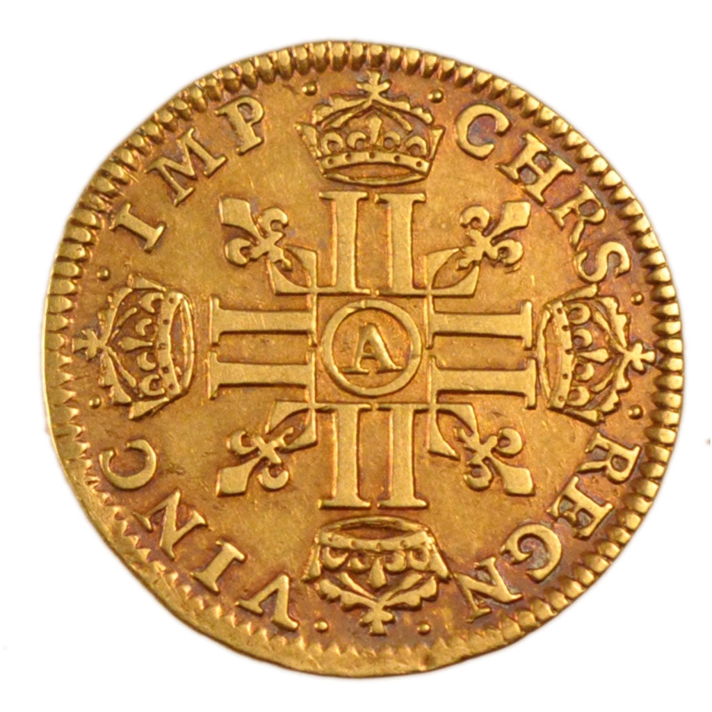 FRANCE, 1/2 Louis d'or, 1/2 Louis d'or, 1641, Paris, AU(50-53), Gold, Gadoury...