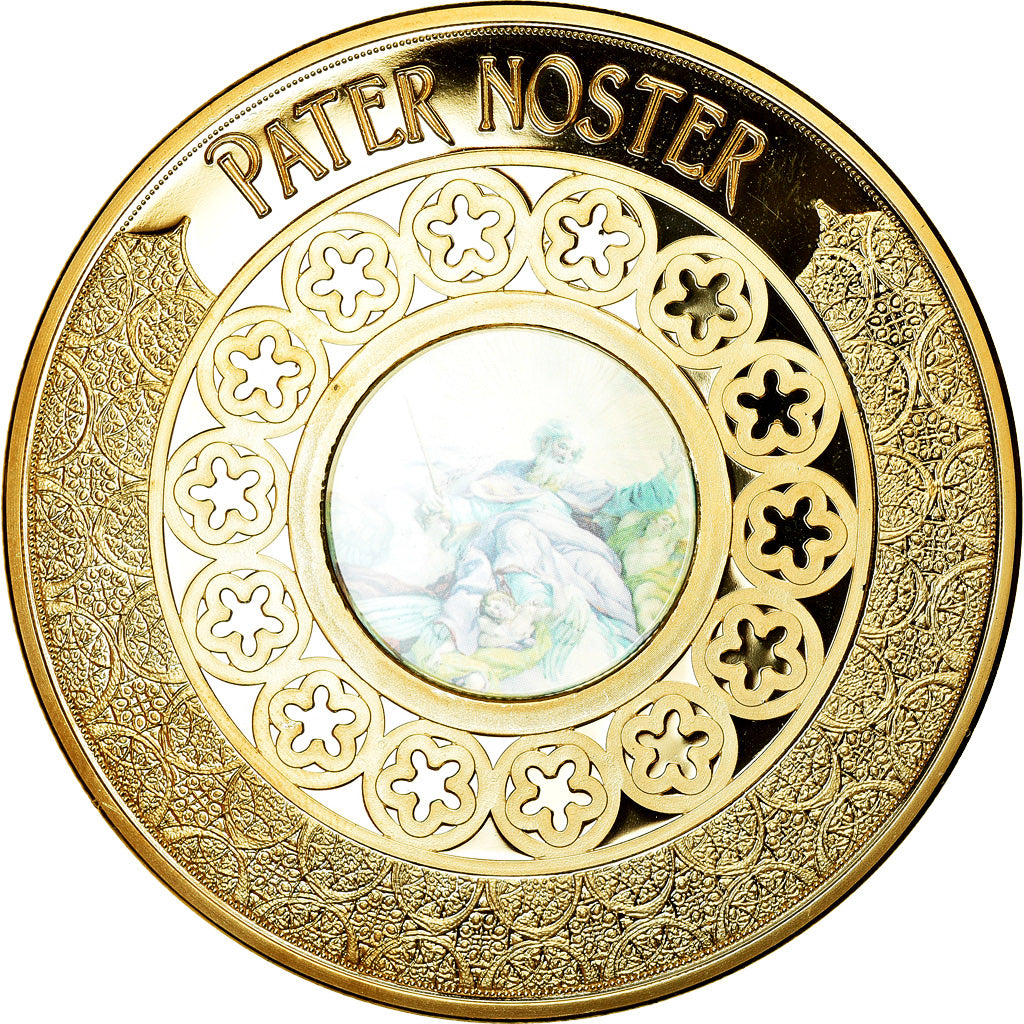 Francia, medalla, Pater Noster, Religions & beliefs, FDC, Copper Gilt